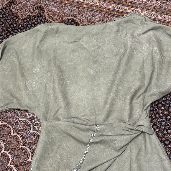 Zara Olive Long Sleeve Dress - Picture 2 of 8